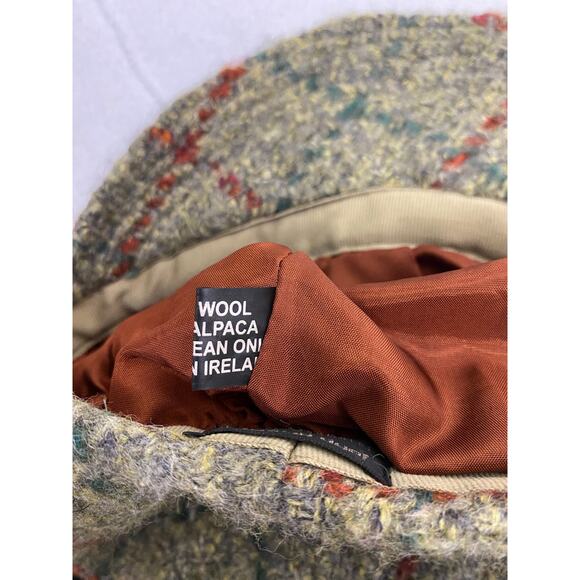 Branigan Weavers Irish Tweed Cadet Cap Hat Wool Alpaca Plaid Made in Ireland - Picture 10 of 10